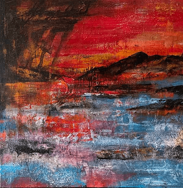 Contemporary Scottish Landscape – Small Acrylic Canvas Art