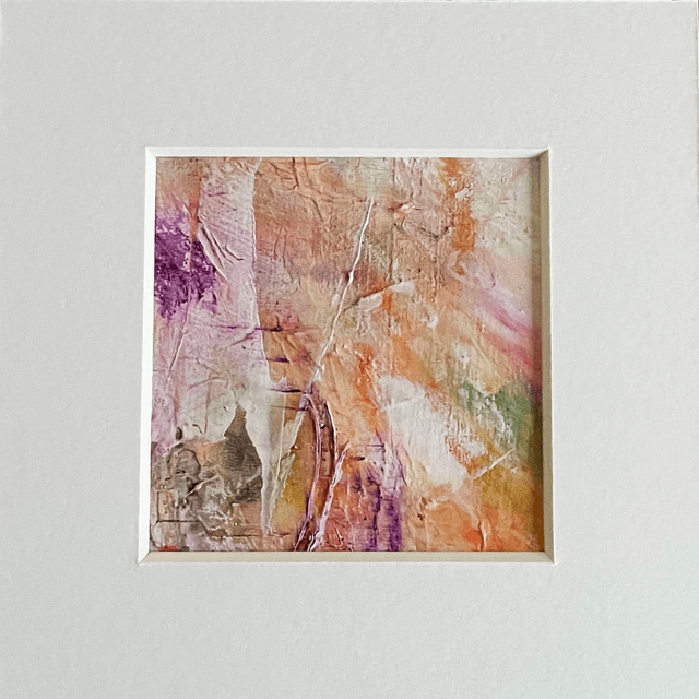 Petal Symphony - Textured Abstract Floral Artwork